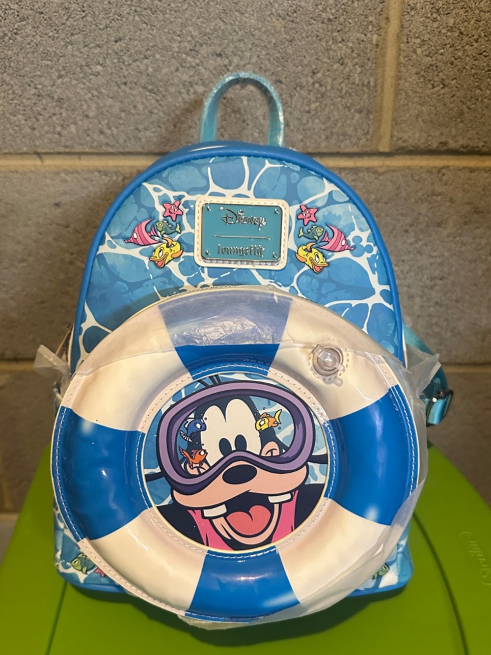 Loungefly Blue & White Goofy Lifesaver Mini Backpack